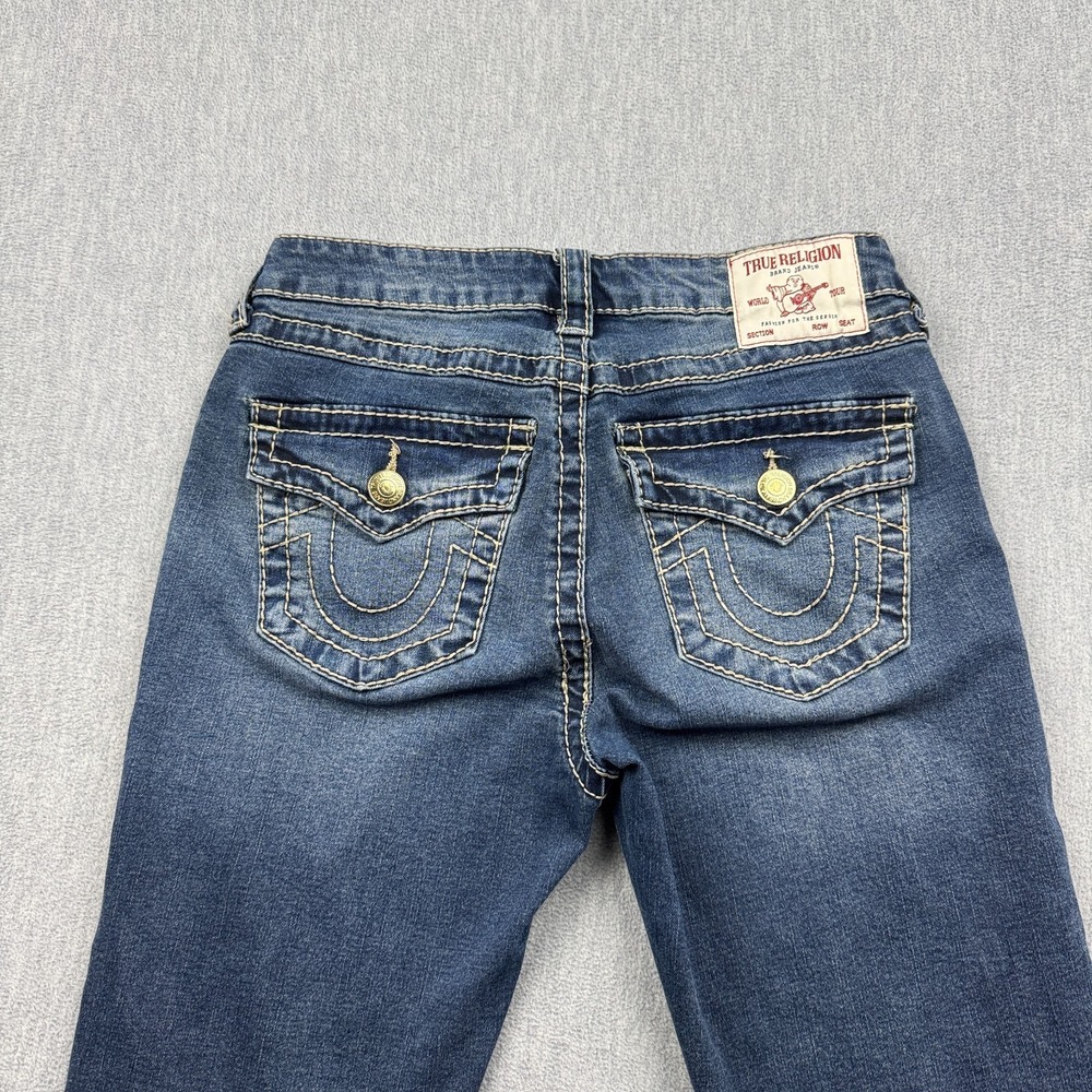True Religion Jeans Womens 29 Fits 28x28 Blue Jennie Curvy Mid Rise Super Skinny